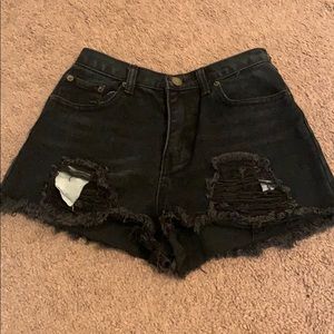 Super cute short shorts high waisted ripped